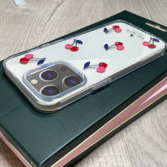 Kate Spade Iphone 12 Pro Max Cherry Jeweled Dancing Clear Phone Case - Picture 5 of 7